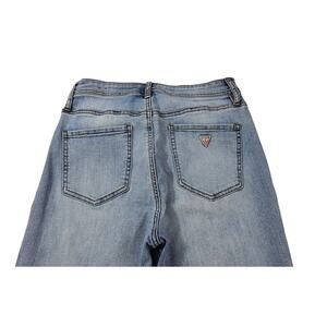 Guess size 29 high rise lift mom jeans raw hem ankle crop EUC casual everyday